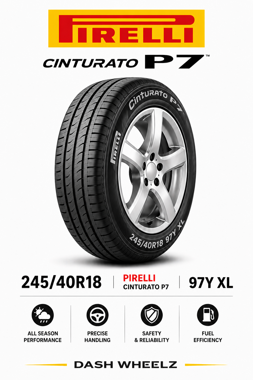 245/40R18 PIRELLI CINTURATO P7 97Y XL