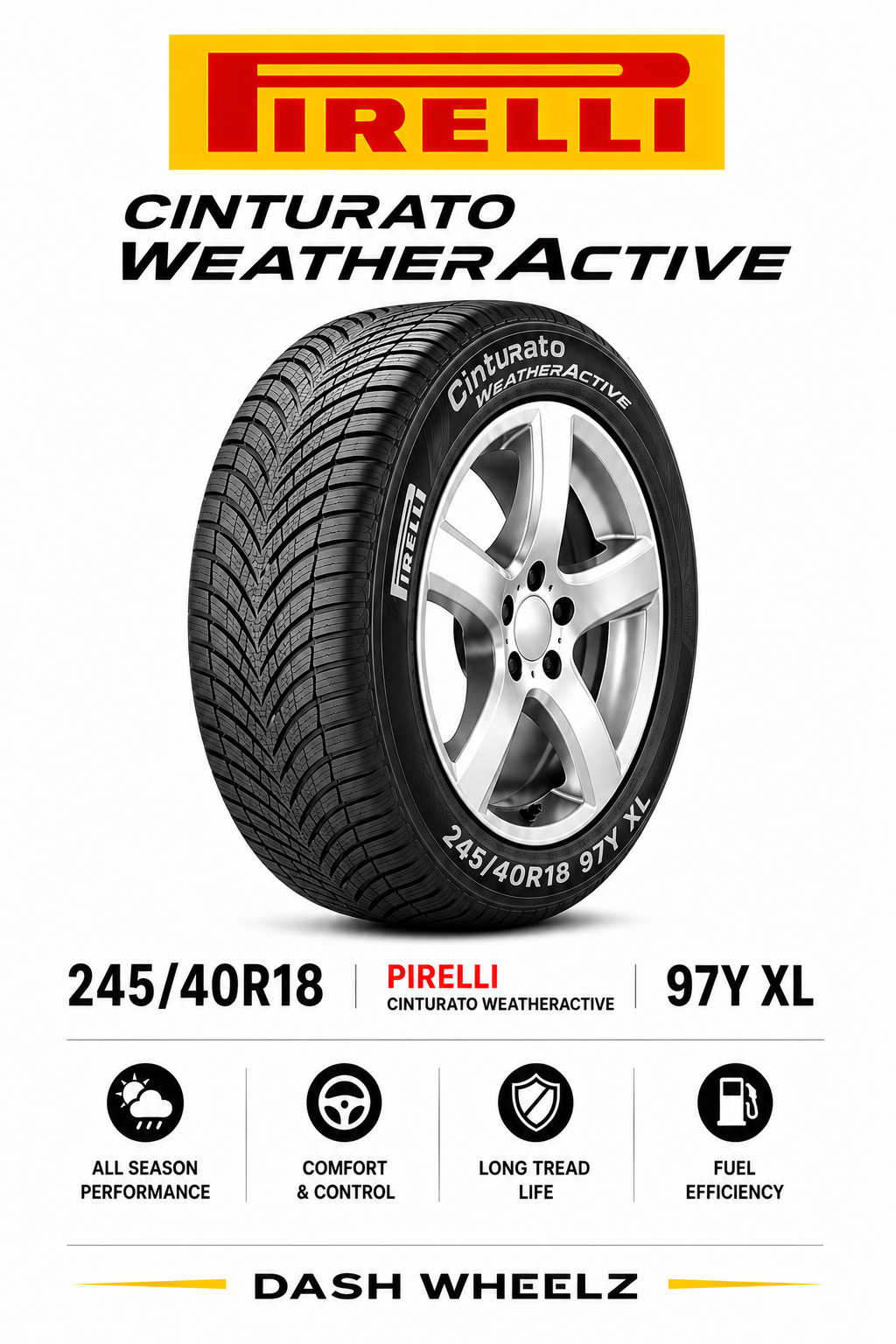 245/40R18 PIRELLI CINTURATO WEATHERACTIVE 97Y XL