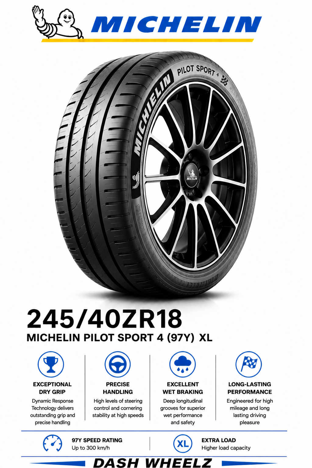 245/40ZR18 MICHELIN PILOT SPORT 4 (97Y) XL