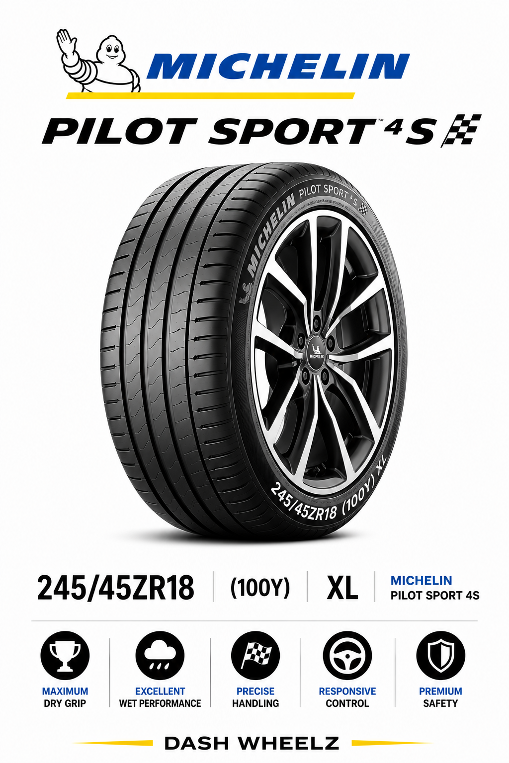 245/45ZR18 MICHELIN PILOT SPORT 4S (100Y) XL