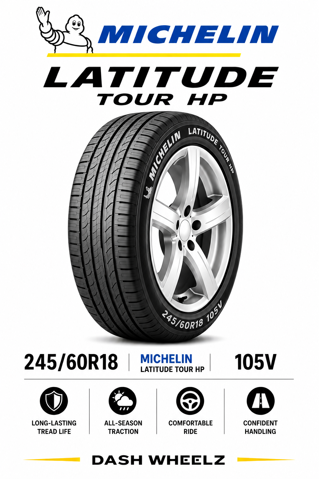 245/60R18 MICHELIN LATITUDE TOUR HP 105V
