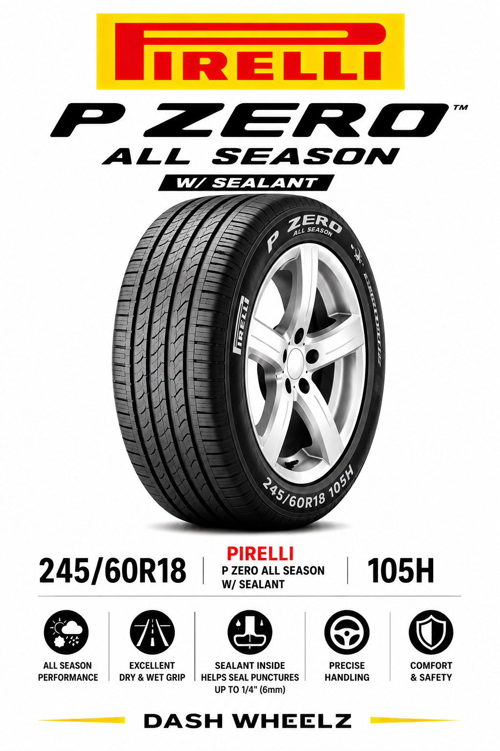 245/60R18 PIRELLI P ZERO ALL SEASON W SEALANT 105H