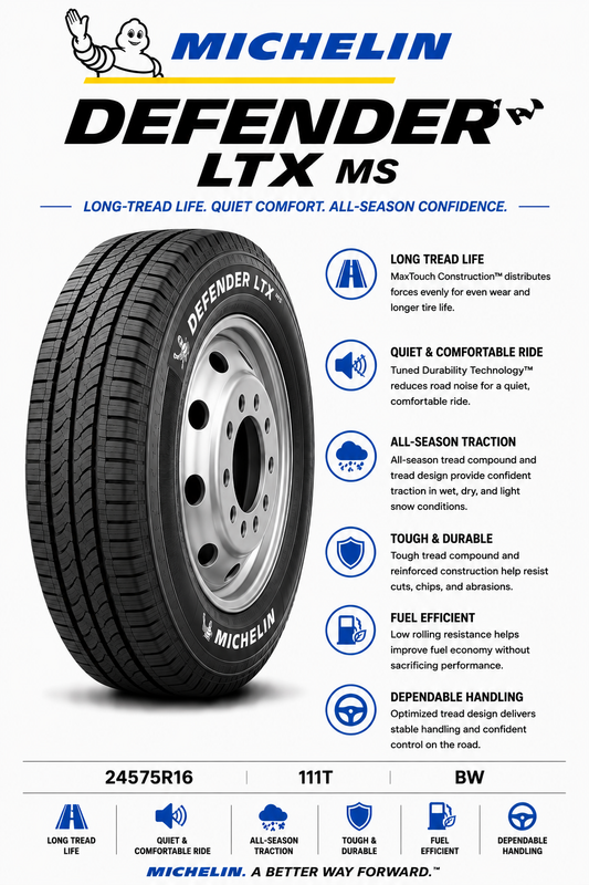 245/75R16 111T BW Michelin Defender LTX M/S