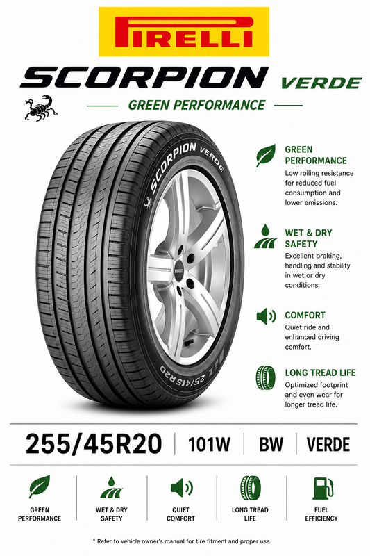 255/45R20 101W BW Pirelli Scorpion Verde