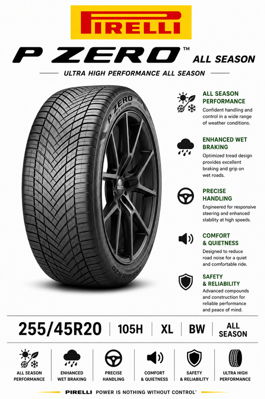 255/45R20 105H XL BW Pirelli P Zero All Season