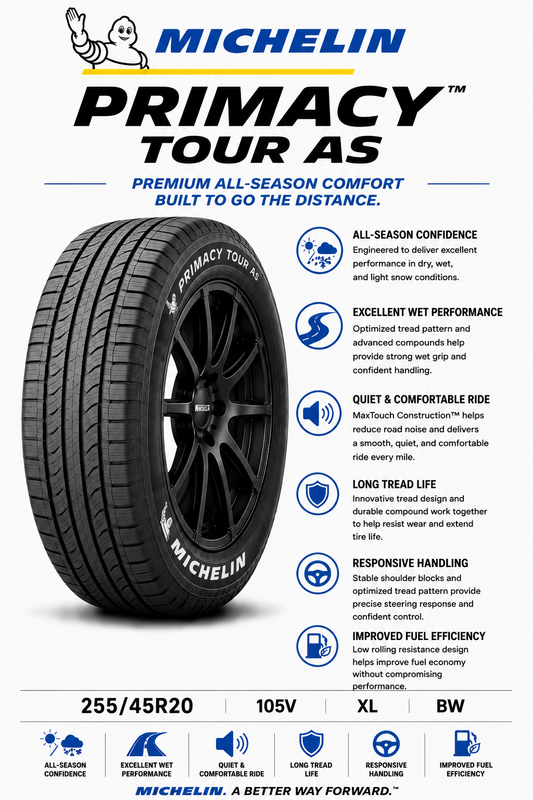 255/45R20 105V XL BW Michelin Primacy Tour AS