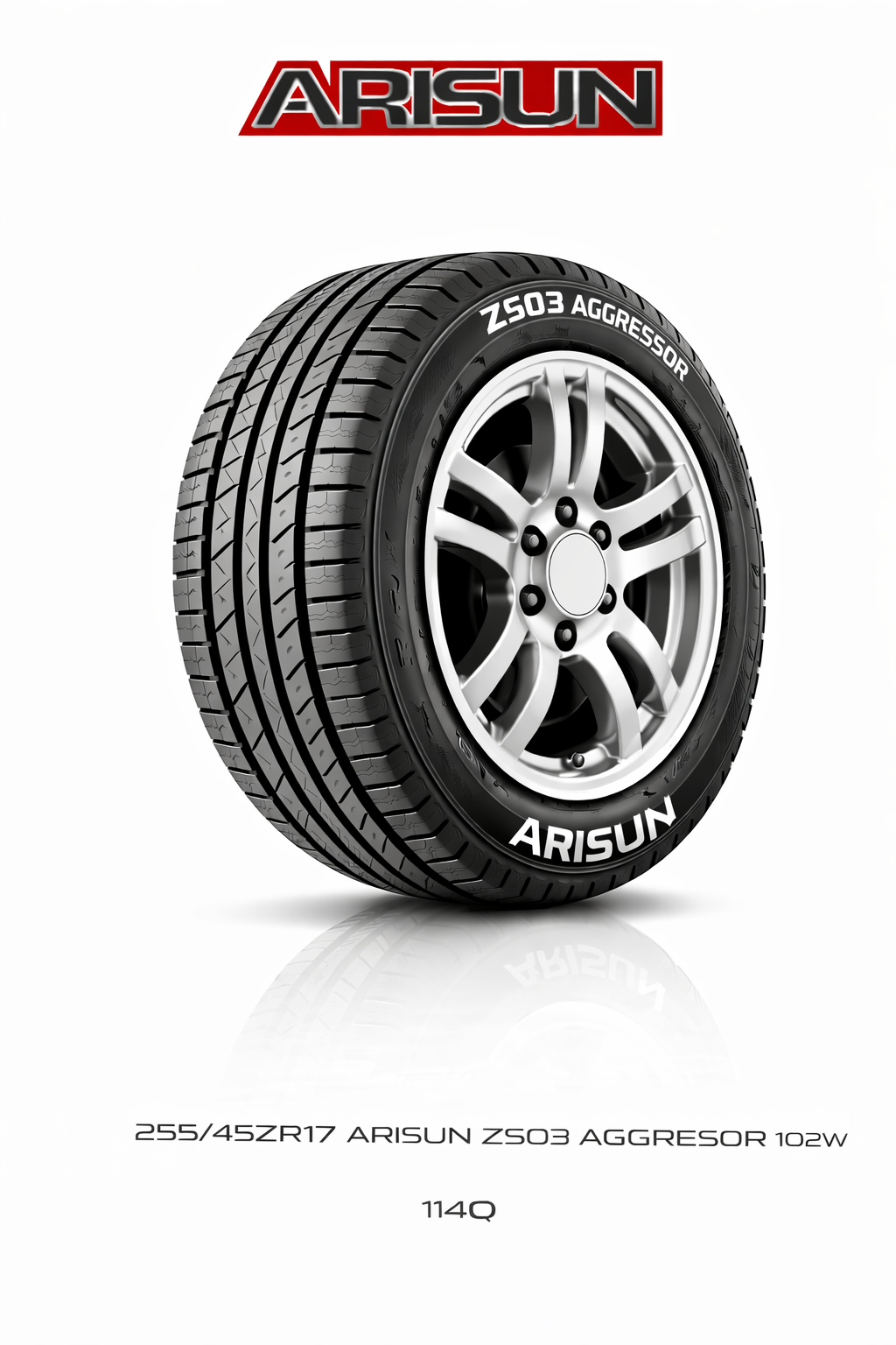 255/45ZR17 ARISUN ZS03 AGGRESSOR 102W XL