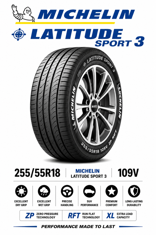 255/55R18 MICHELIN LATITUDE SPORT3 ZP RFT 109V XL