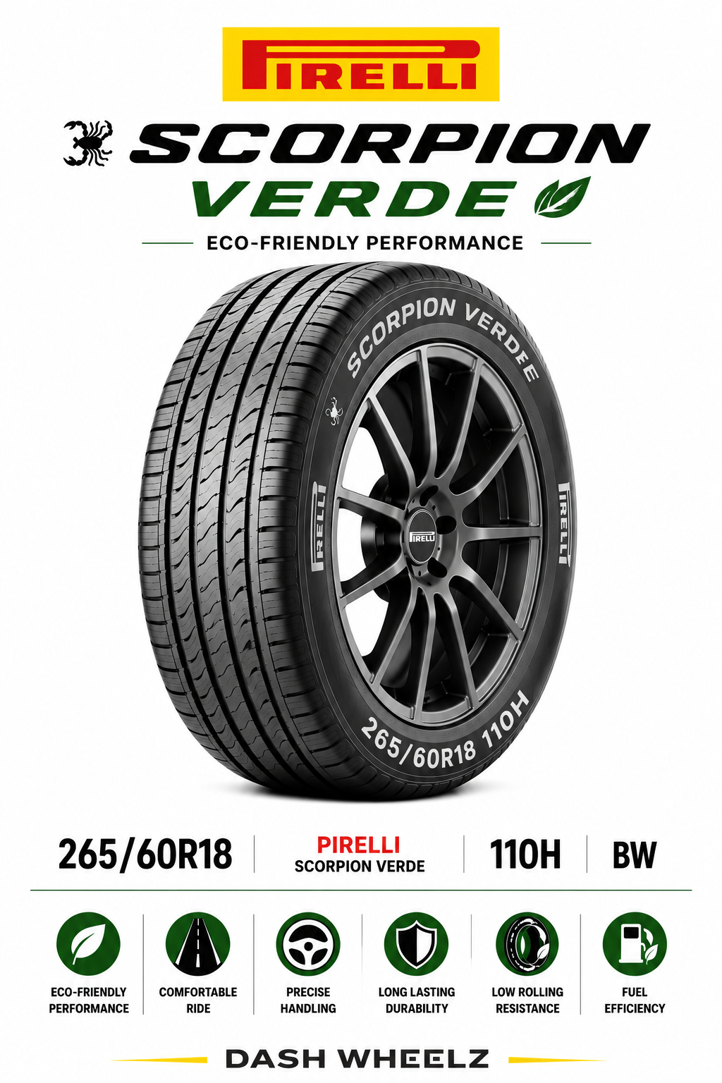 265/60R18 110H BW Pirelli Scorpion Verde