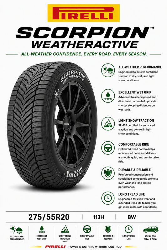 275/55R20 113H BW Pirelli Scorpion Weatheractive