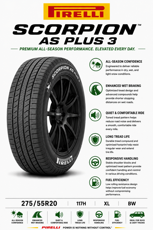 275/55R20 117H XL BW Pirelli Scorpion AS Plus 3