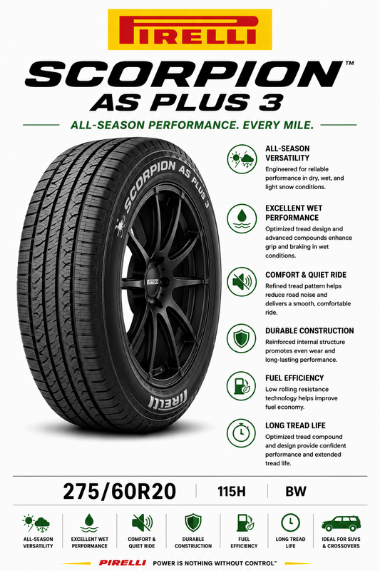275/60R20 115H BW Pirelli Scorpion AS Plus 3
