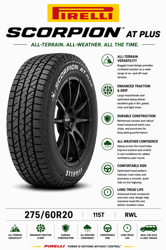 275/60R20 115T RWL Pirelli Scorpion AT Plus