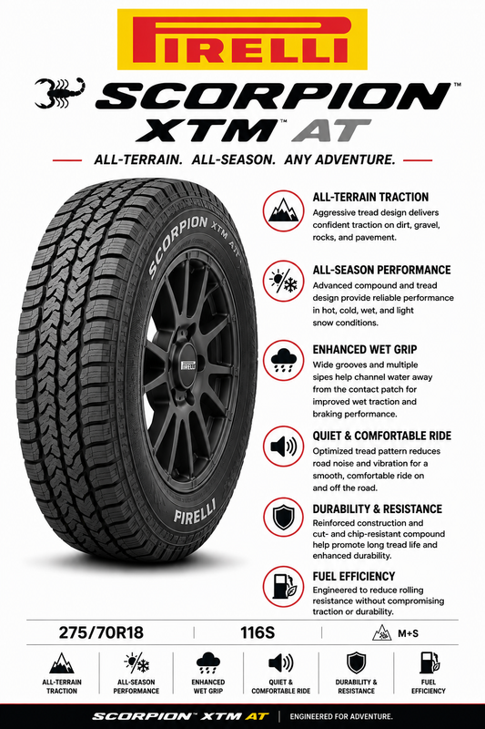 275/70R18 PIRELLI SCORPION XTM AT 116S