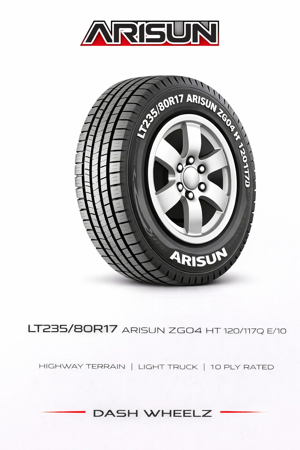 LT235/80R17 ARISUN ZG04 HT 120/117Q E/10