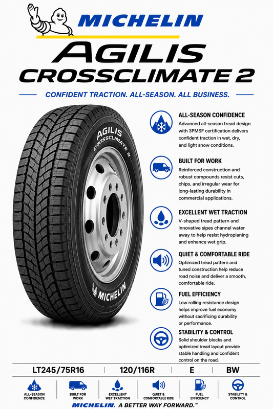 LT245/75R16 120/116R E BW Michelin Agilis CrossClimate 2