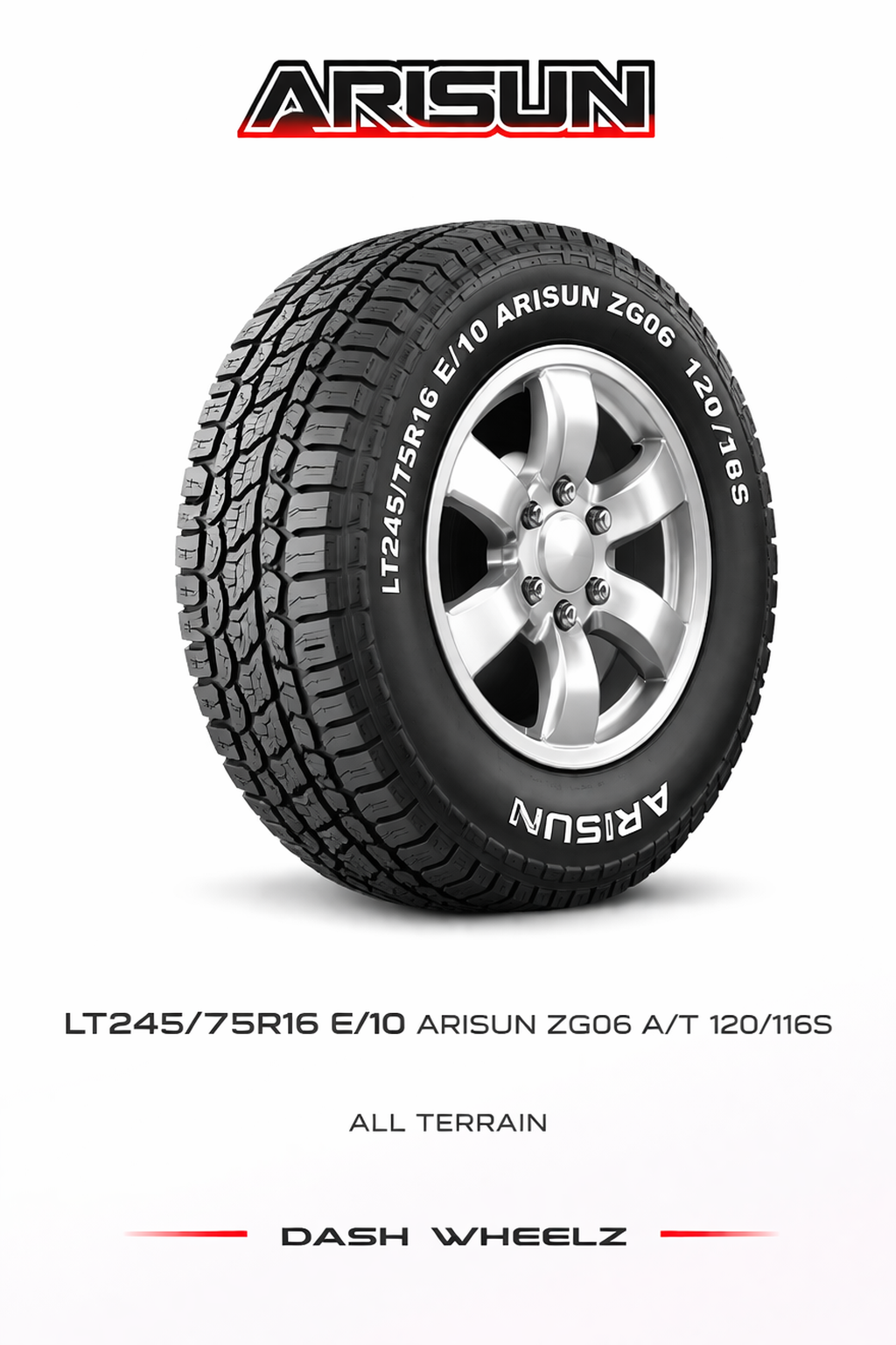 LT245/75R16 E/10 ARISUN ZG06 A/T 120/116S