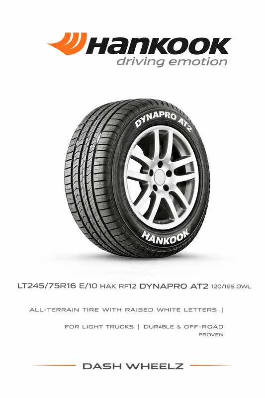 LT245/75R16 E/10 HAK RF12 DYNAPRO AT2 120/116S OWL