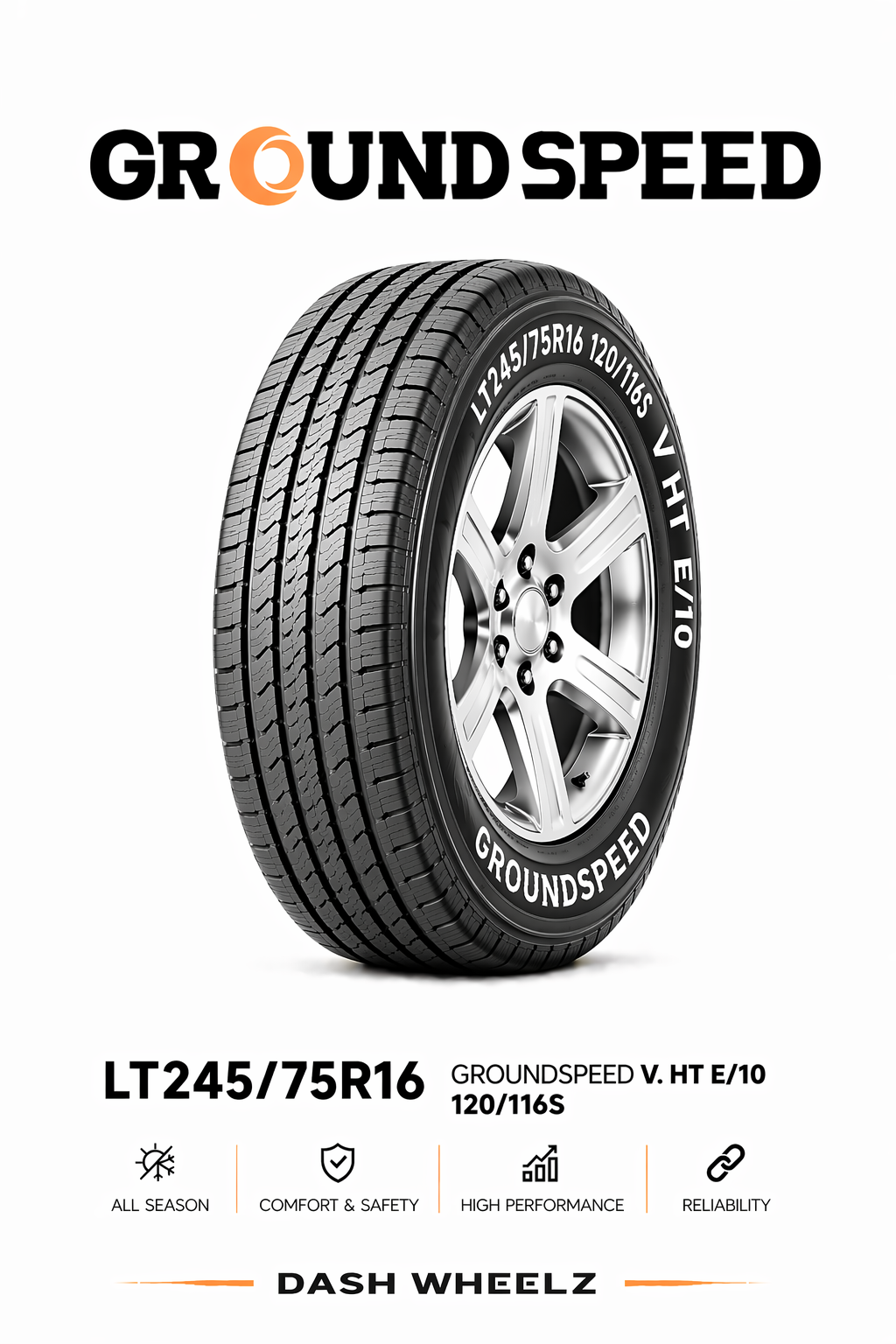 LT245/75R16 GROUNDSPEED VOYAGER HT E/10 120/116S