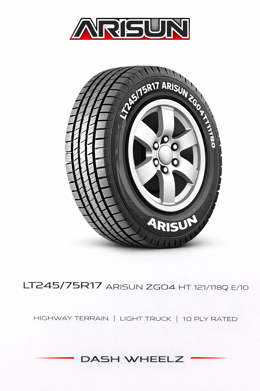 LT245/75R17 ARISUN ZG04 HT 121/118Q E/10