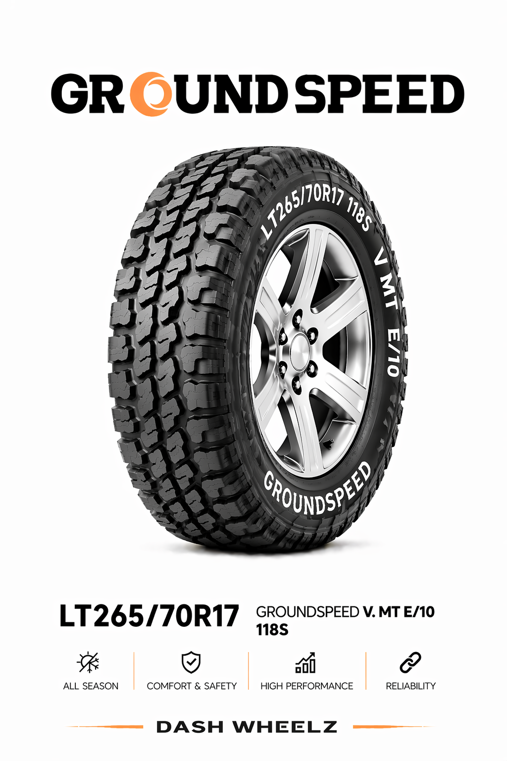 LT265/70R17 GROUNDSPEED VOYAGER M/T E/10 118S