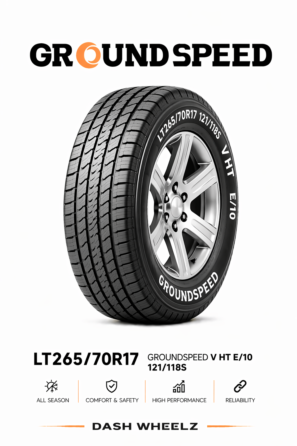 LT265/70R17 GROUNDSPEED VOYAGER HT E/10 121/118S