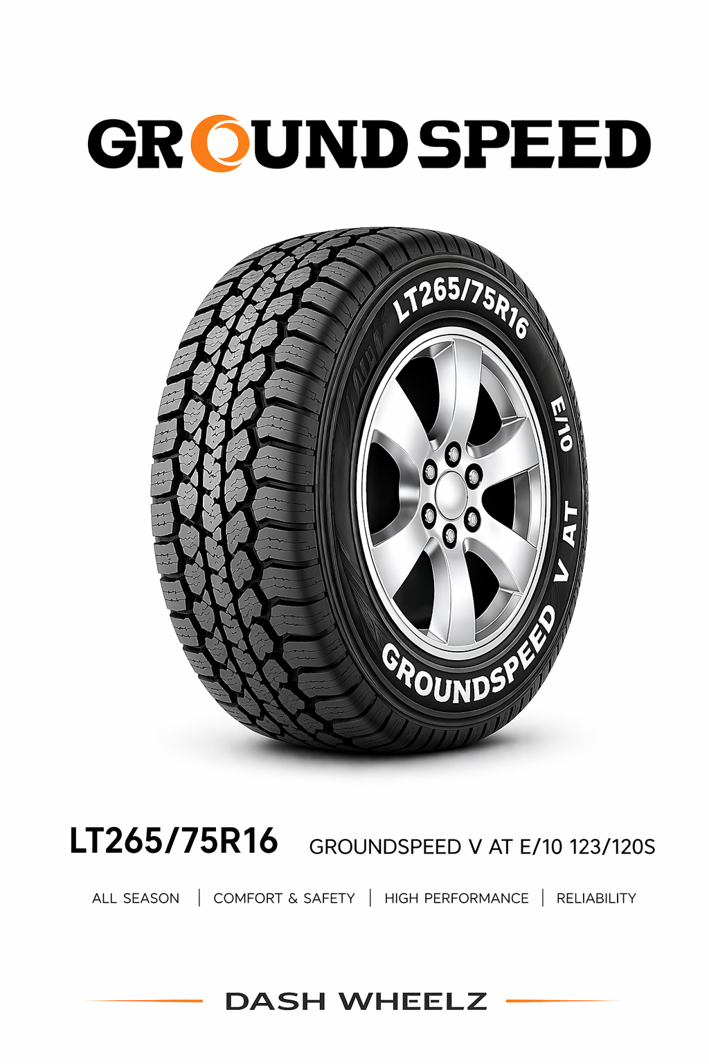 LT265/75R16 GROUNDSPEED VOYAGER A/T E/10 123/120S