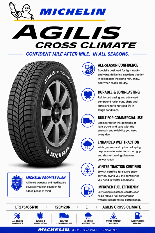 LT275/65R18 MICHELIN AGILIS CROSS CLIMATE 123/120R E
