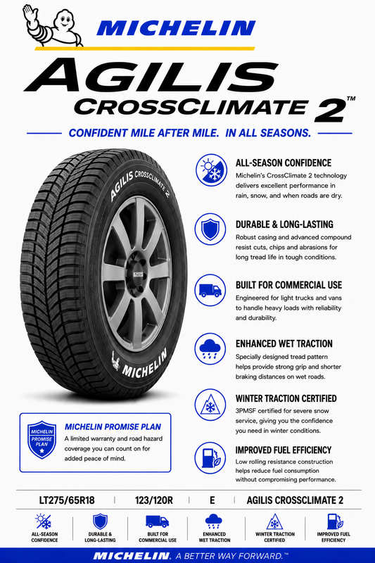 LT275/65R18 MICHELIN AGILIS CROSSCLIMATE 2 123/120R E