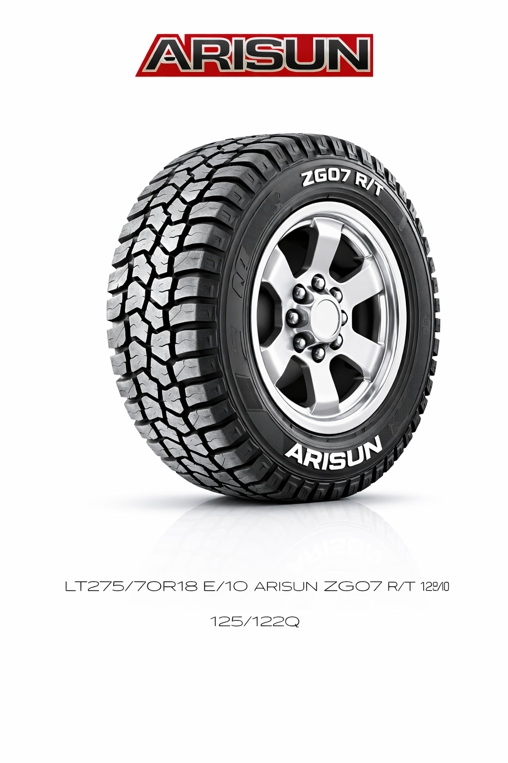 LT275/70R18 E/10 ARISUN ZG07 ARESTA R/T 125/122Q Rugged Terrain Tire