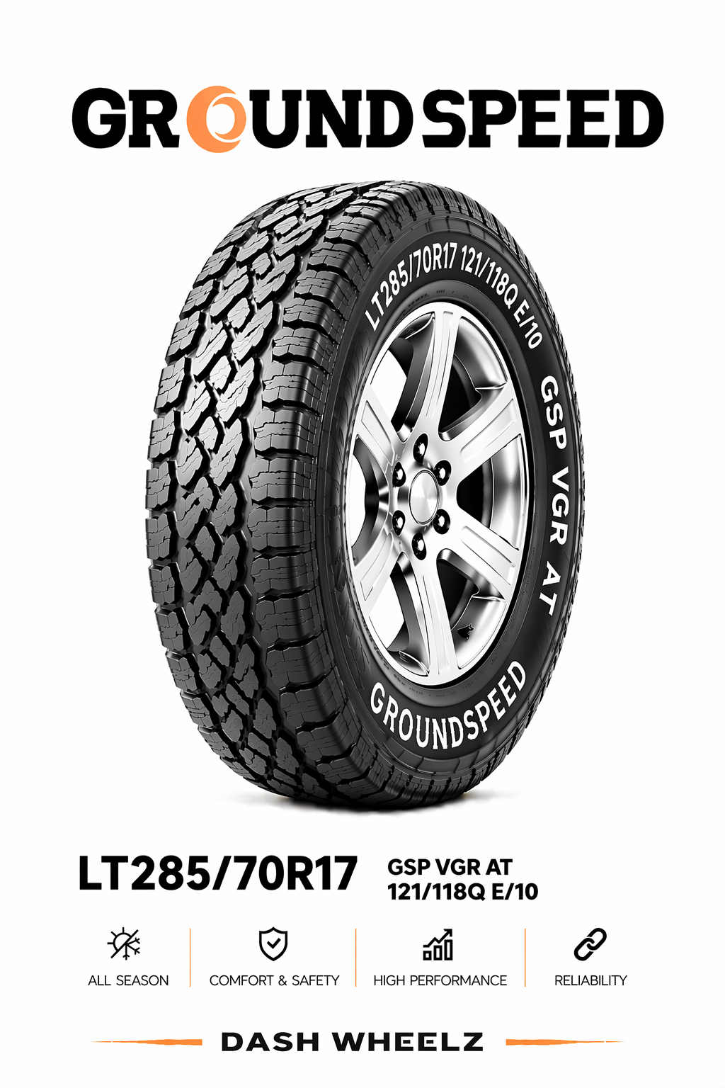 LT285/70R17 GROUNDSPEED VOYAGER A/T 121/118Q E/10