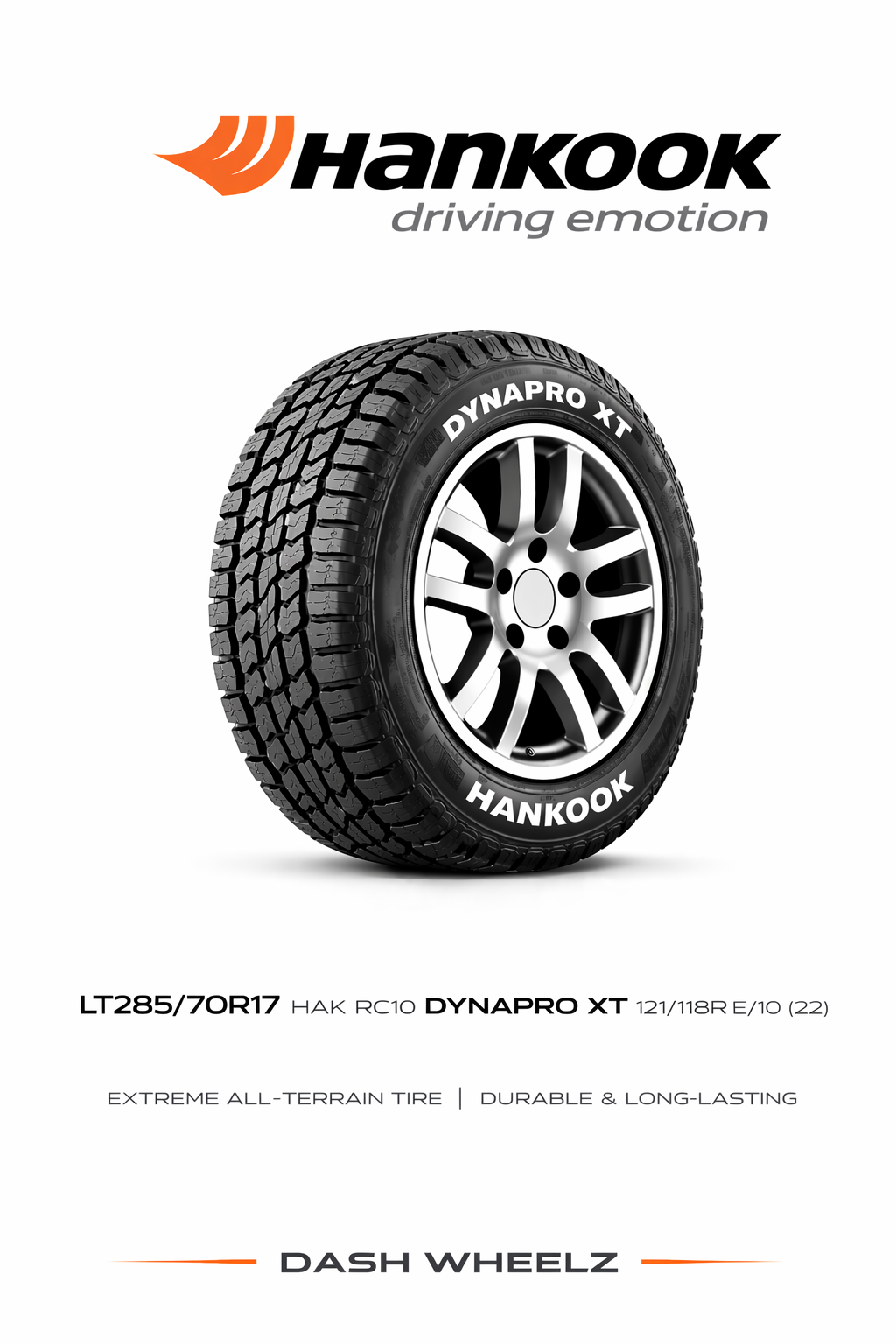 LT285/70R17 HAK RC10 DYNAPRO XT 121/118R E/10