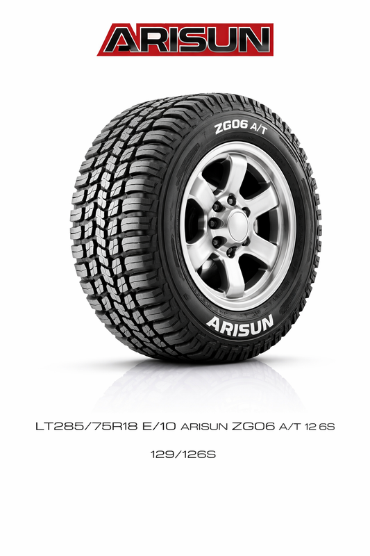 LT285/75R18 E/10 ARISUN ZG06 A/T 129/126S All-Terrain Tire
