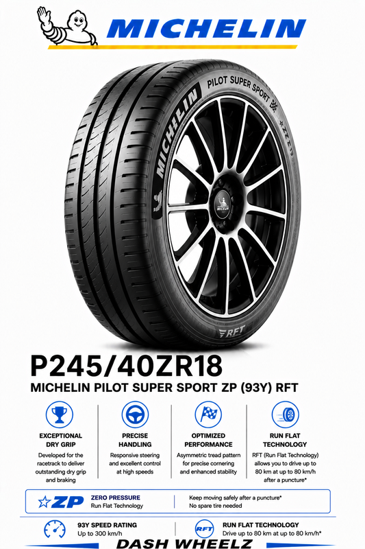 P245/40ZR18 MICHELIN PILOT SUPER SPORT ZP (93Y) RFT