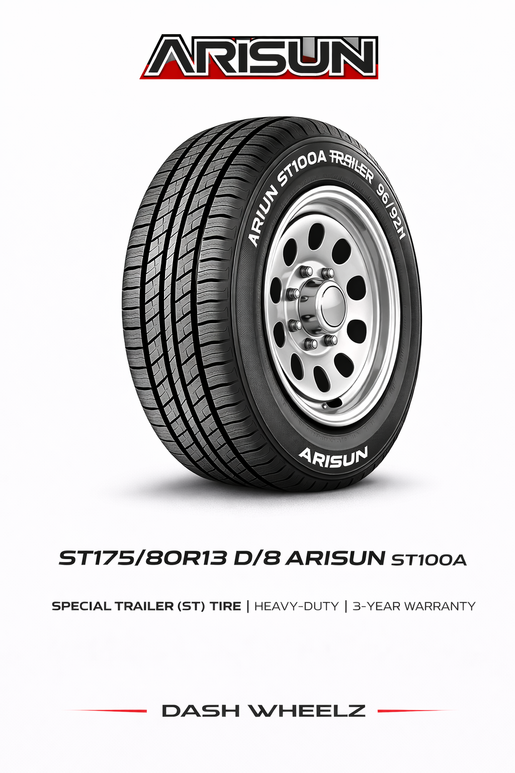 ST175/80R13 D/8 ARISUN ST100A TRAILER 96/92M